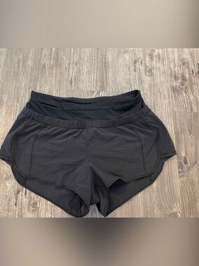 lululemon athletica Black Women's Running Shorts with Zip Pocket